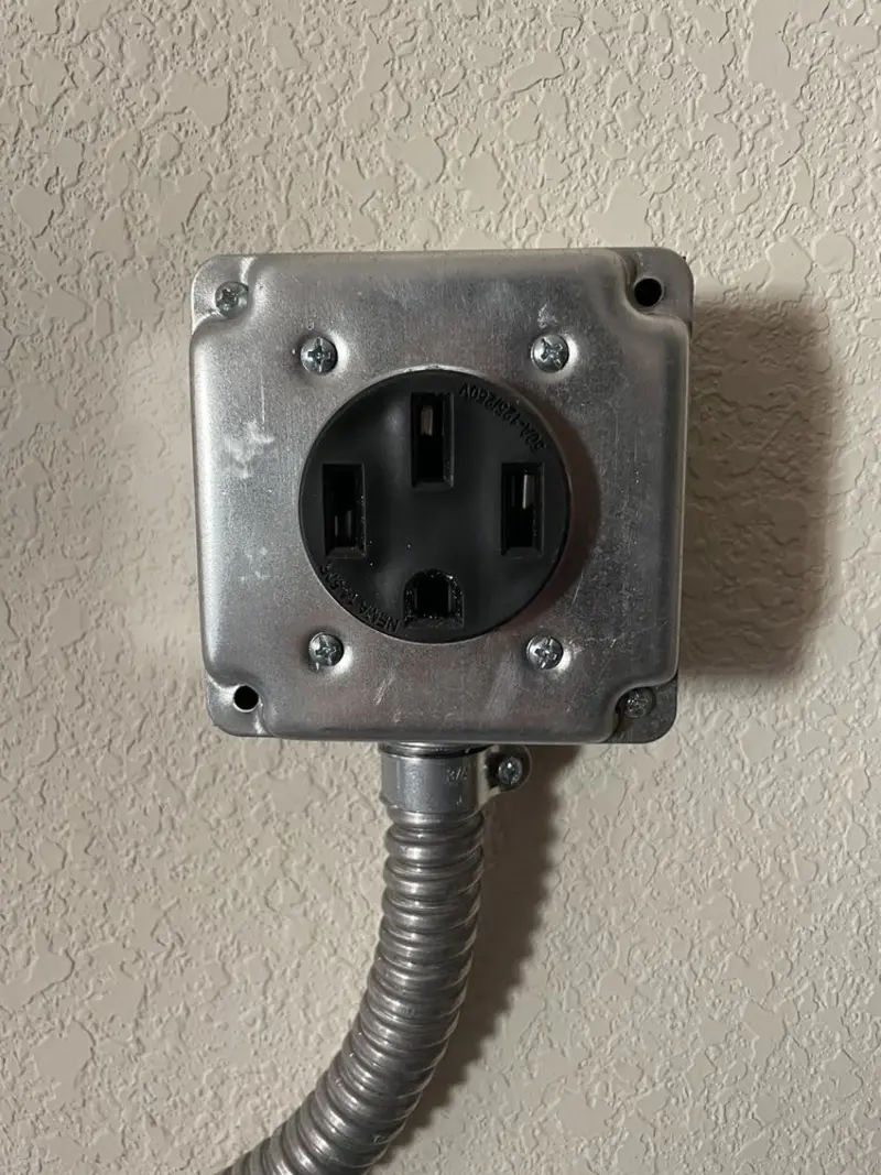 NEMA 14-50 outlet installed for Smart Home Electrical in Danville